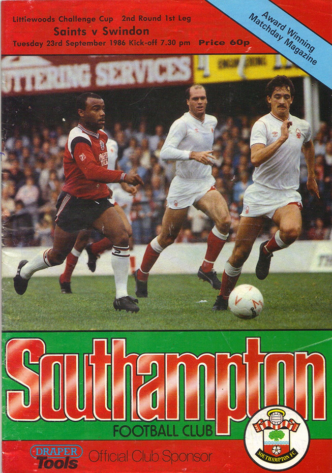 <b>Tuesday, September 23, 1986</b><br />vs. Southampton (Away)